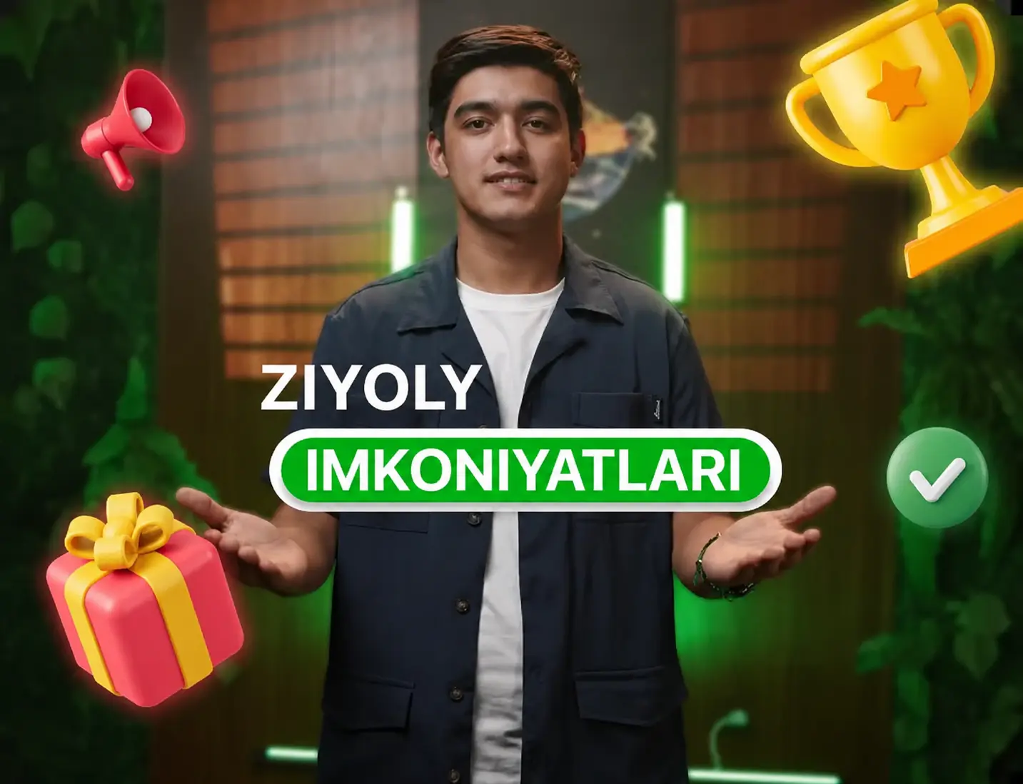 A guy with bunch of gifts